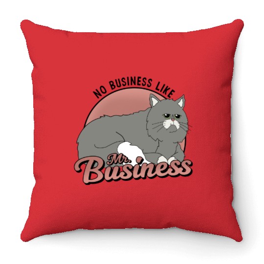 bobs burgers no business like mr business Throw Pillows