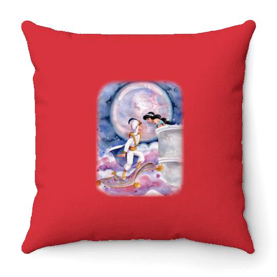Disney Aladdin Throw Pillows, Cute Jasmine & Aladdin Flying Carpet