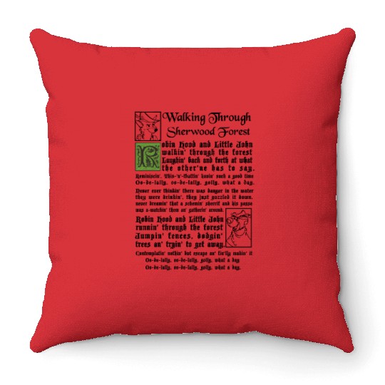 Sherwood Forest - Robin Hood Disney - Throw Pillows