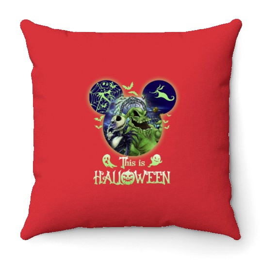 This is Halloween Oogie Boogie Bash 2024 Throw Pillows, Disneyland Halloween Throw Pillows