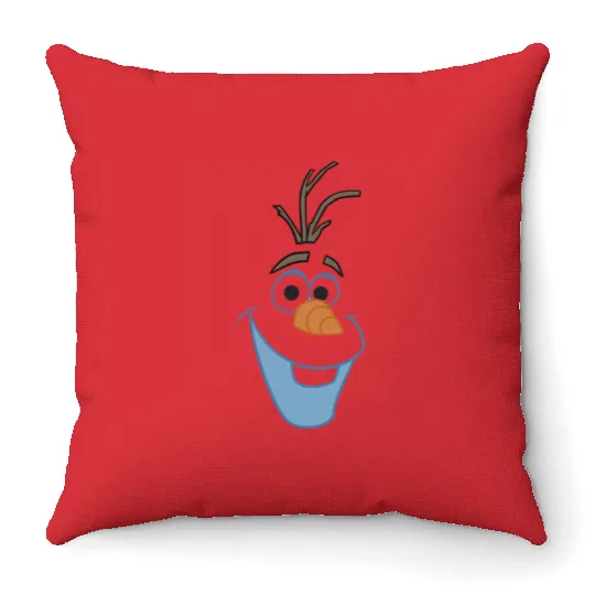disney frozens Olaf Big Face Snowman Cartoon Throw Pillows