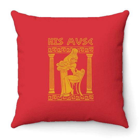 Disney Hercules Valentine's Day Megara His Muse Greece Pose Throw Pillows
