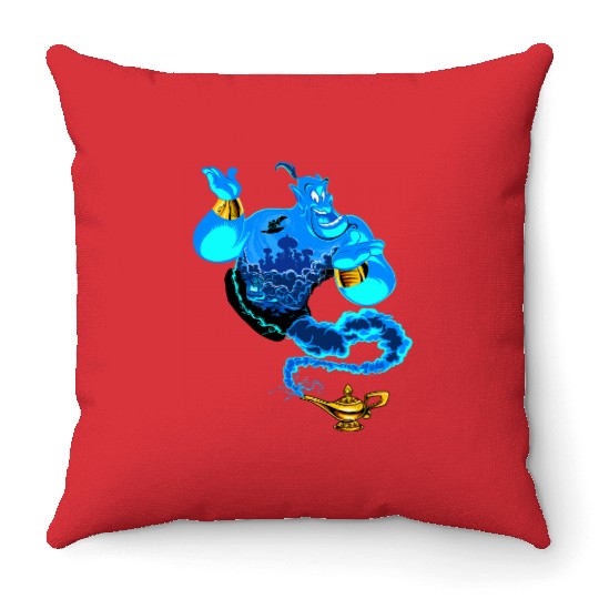 Disney Aladdin Genie Portrait Agrabah Fill Throw Pillows