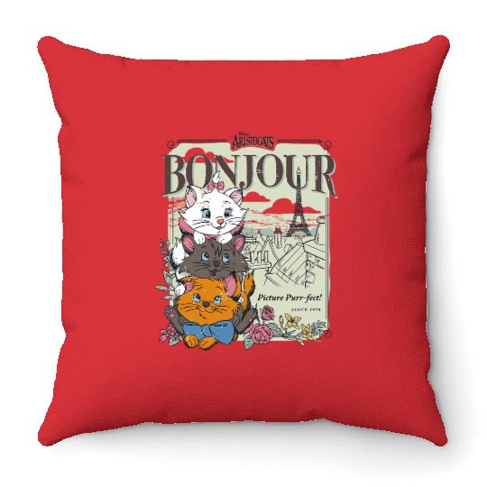 Disney The Aristocats Bonjour Throw Pillows