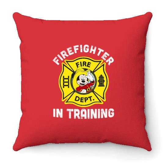 Disney Mickey And Friends Graduation Firefighter In Training Throw Pillows