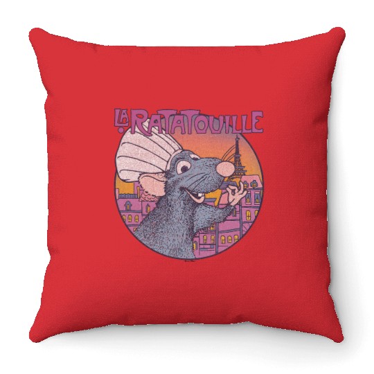 Disney Pixars Ratatouille Bon Appetit Circle Sign Throw Pillows