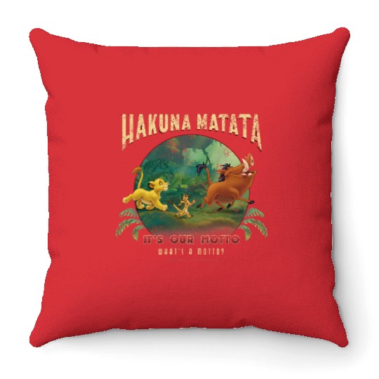 Disney Lion King Hakuna Matata Motto Simba Timon Pumbaa Throw Pillows