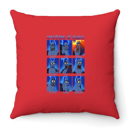 Disney Hercules Hades Emotions Graphic Throw Pillows