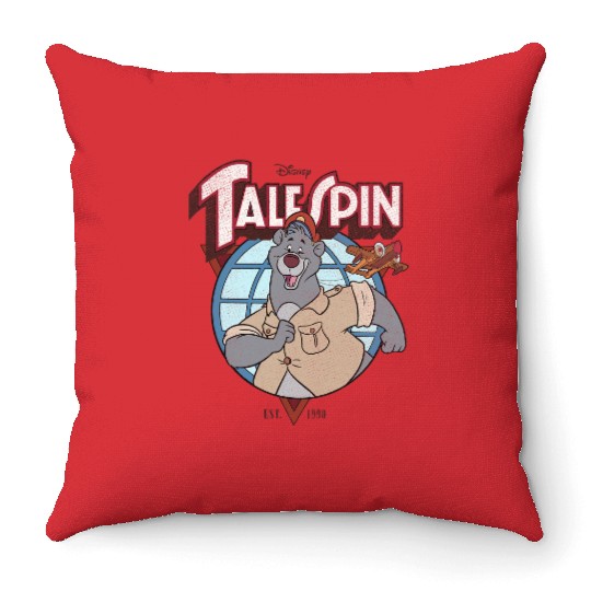 Disney TaleSpin Baloo Logo Throw Pillows