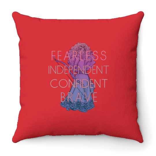 Disney Bravess Merida Fearless Independant Confident Throw Pillows