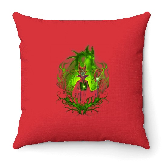 Disney Sleeping Beauty Dark Detailed Maleficent Throw Pillows