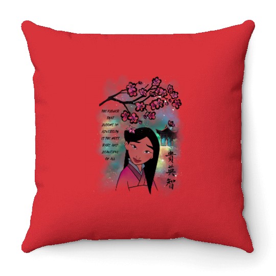Disney Mulan Water Color Graphic Throw Pillows