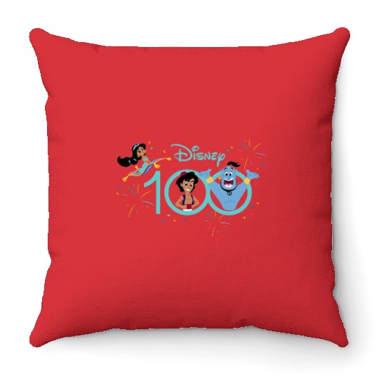 Disney 100 Anniversary Aladdin Jasmine Genie D100 Throw Pillows