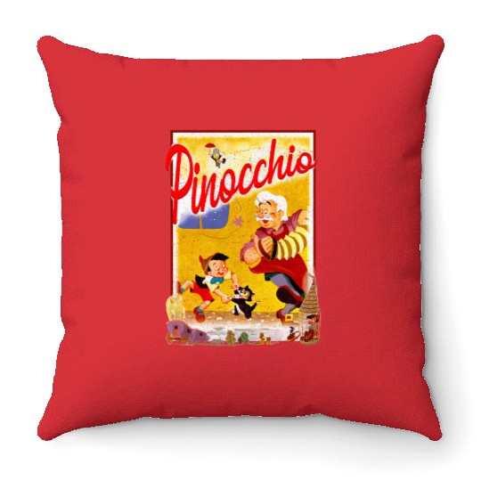 Disney Pinocchio Vintages Storybook Throw Pillows
