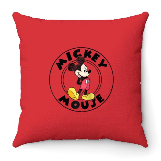 Disney Mickey Mouse Raglan Baseball Tee Throw Pillows