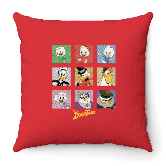 Disney DuckTales Group Shot Comic Box Up Throw Pillows