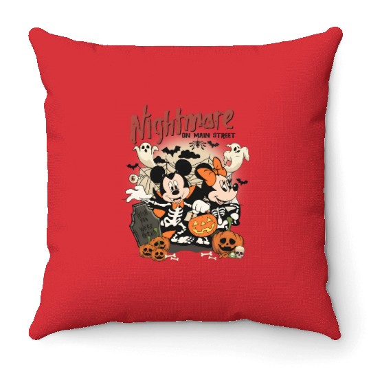 Disney vintage  Throw Pillows - Disney Halloween Throw Pillows - Disney Epcot Throw Pillows
