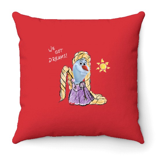 Disney Olaf Presents Tangled Rapunzel We Got Dreams Tank Top Throw Pillows
