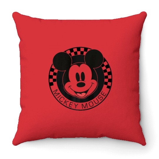 Disney Mickey And Friends Mickey Mouse Checkerboard Circle Premium Throw Pillows