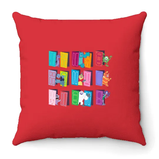 Disney and Pixars Monsters Inc. Doorss Throw Pillows