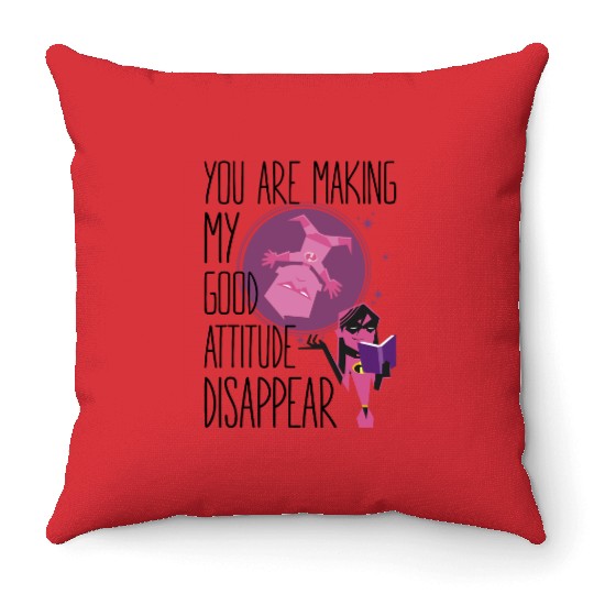 Disney Pixars The Incredibles Dash Violet Good Attitude Throw Pillows