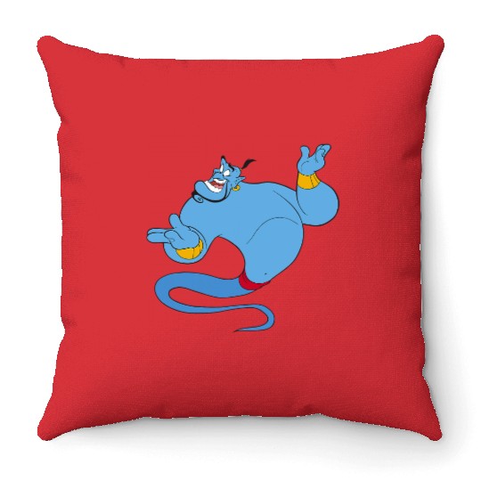 Disney Aladdin Genie Floating Happy Portrait Throw Pillows