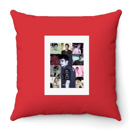 charles leclerc eras tour Throw Pillows