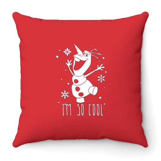 disney frozens Olaf Im So Cool Dancing Graphic Throw Pillows