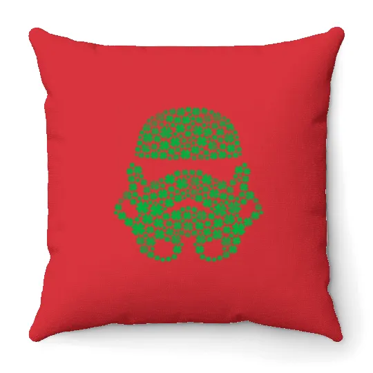 Star Warss Stormtrooper Clovers St. Patricks Day Disney Throw Pillows
