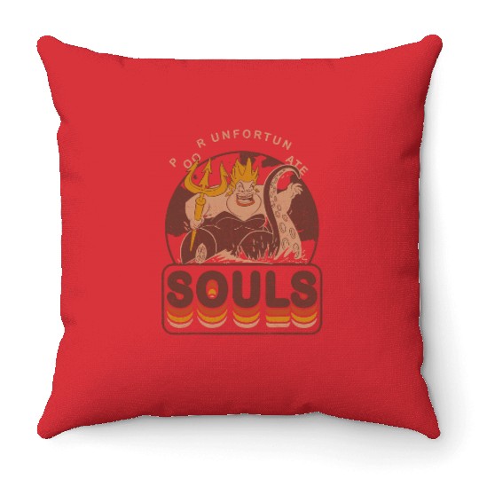 Disney Villains Ursula Poor Unfortunate Souls Retro Throw Pillows