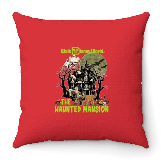 Vintage Disney Haunted Mansion Throw Pillows, The Haunted Mansion Map Throw Pillows