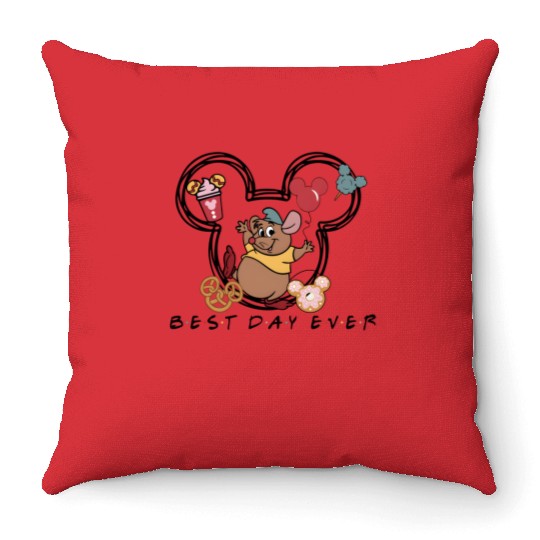 Best Day Ever Gus Gus Throw Pillows, Disney Cinde Throw Pillows