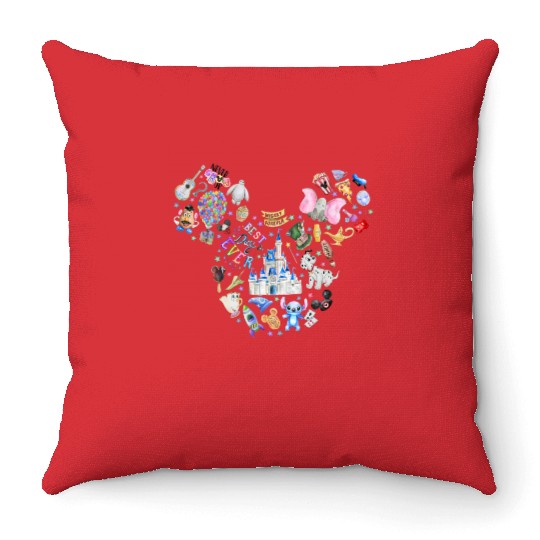 Disney Mickey Ears Throw Pillows, Disneyland Vacation Throw Pillows, Best Day Ever