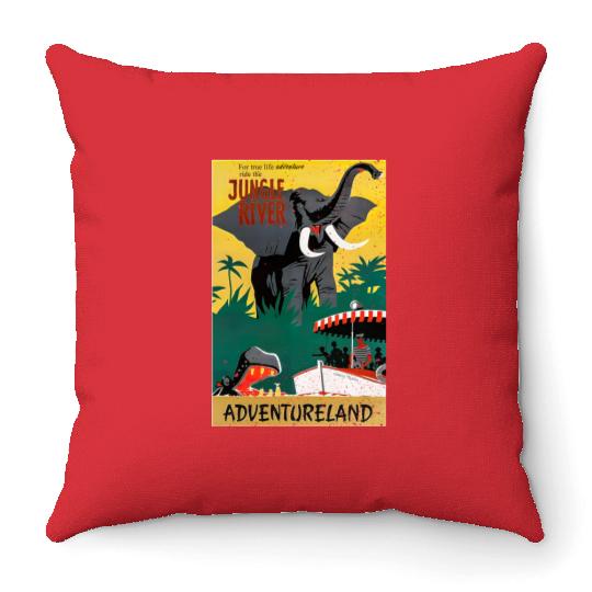 Jungle Cruise Throw Pillows, Disney Jungle Cruise Ride Throw Pillows
