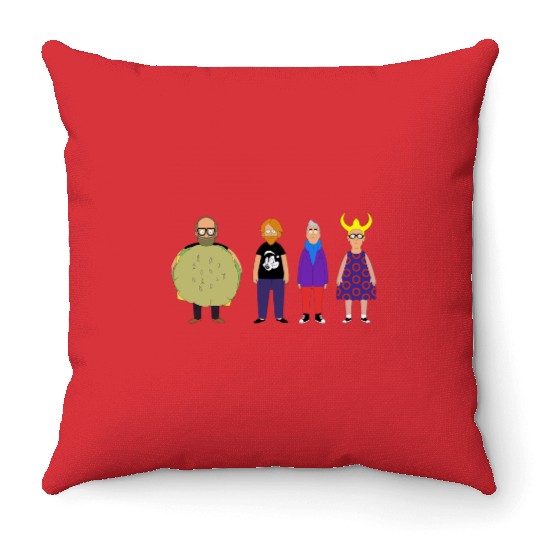 Bobs Burgers Phish by Custeez Throw Pillows