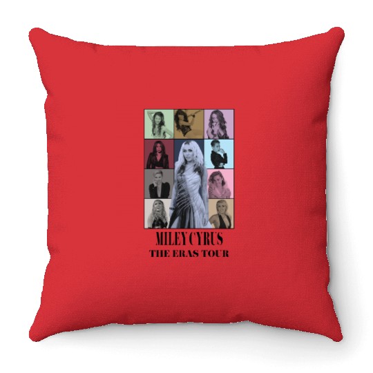 Miley Cyrus Eras Tour Throw Pillows