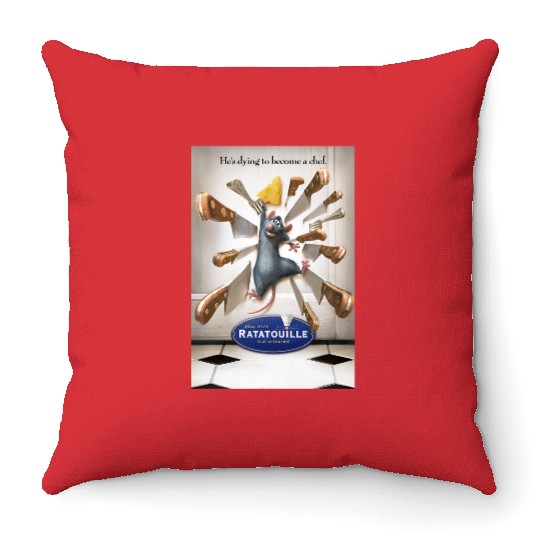 Disney Pixarss Ratatouille Hes Dying To Become A Chef Throw Pillows