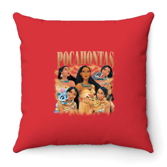 Pocahontas Bootleg Throw Pillows, Retro Disney Princess Throw Pillows