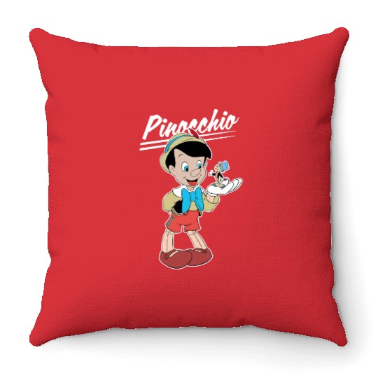 Retro Disney Pinocchio and Jiminy Cricket Throw Pillows
