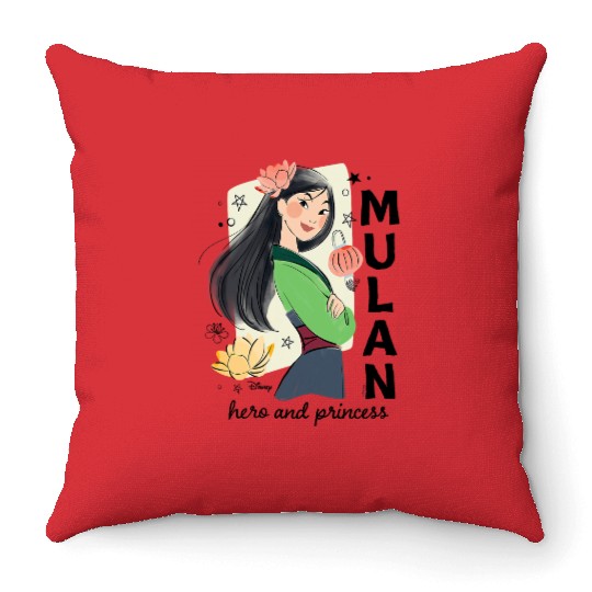 Disney Princess Mulan Hero And Princess Throw Pillows