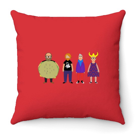 Bobs Burgers Phish by Custeez Throw Pillows
