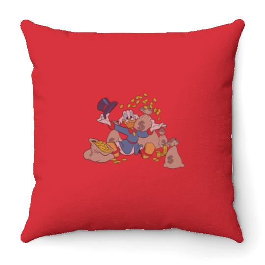Disney Ducktales Scrooge McDuck Coins Throw Pillows