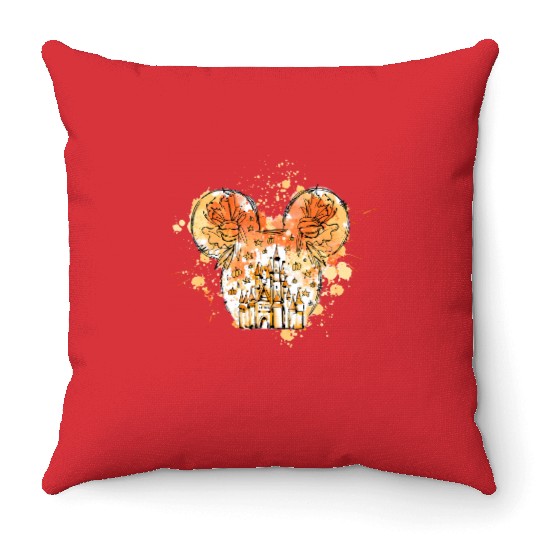 Disney Thanksgiving Throw Pillows, Disney Fall Throw Pillows, Magic Kingdom Fall Throw Pillows, Disney Fall Castle Throw Pillows