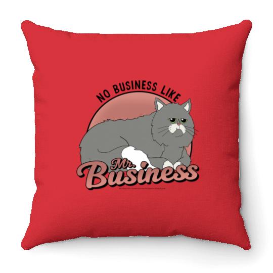 Bobs Burgers No Business Like Mr. Business Throw Pillows