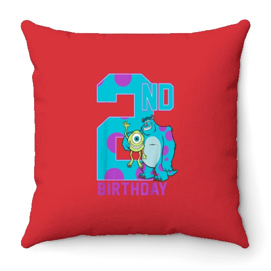 Kids Disney Pixarss Monsters University Mike Sully 2nd Birthday Throw Pillows