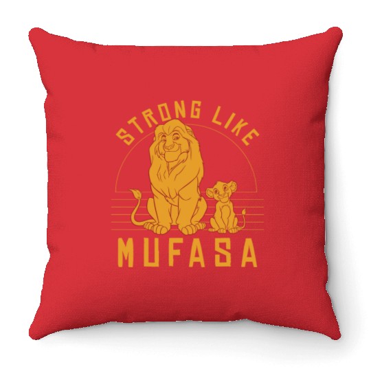 Disney Lion King Simba Strong Like Mufasa Graphic Throw Pillows