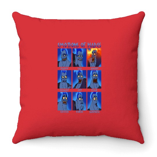 Disney Herculesss Hades Emotions Graphic Throw Pillows