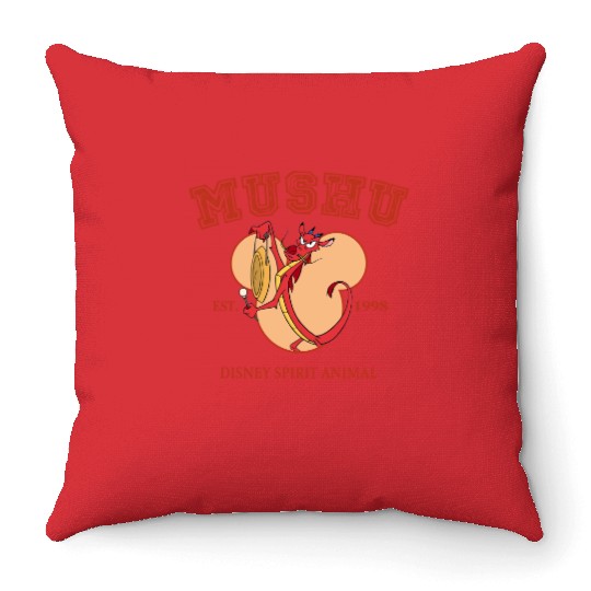 Funny Disney Mulan Characters Mushu Dragon Throw Pillows