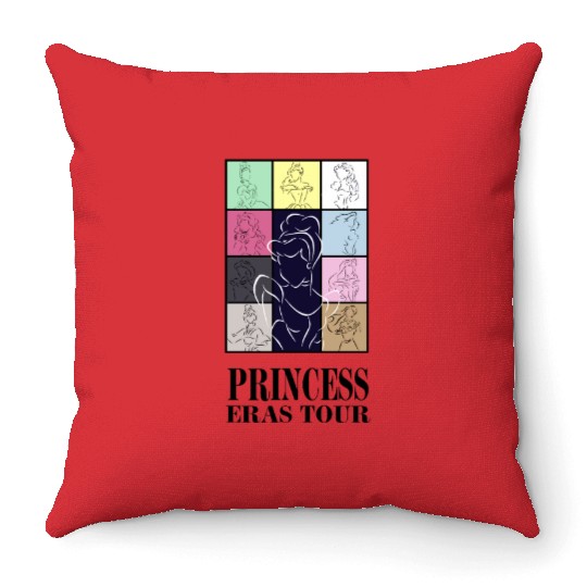 Princess eras tour Throw Pillows