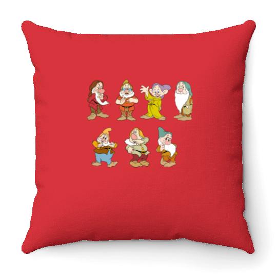 Disney Seven Dwarfs Throw Pillows, Snow White and Seven Dwarfs Throw Pillows